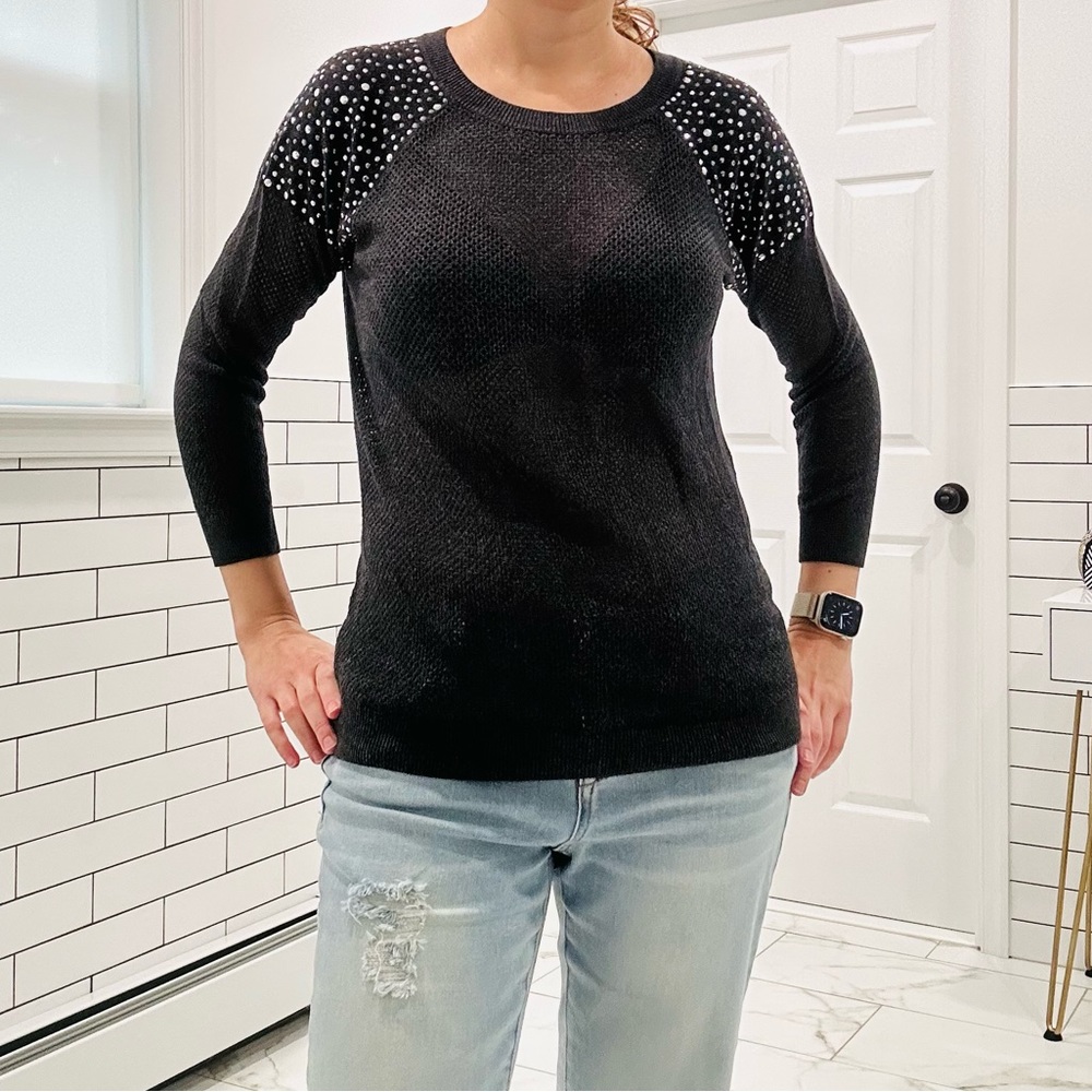 Express Studded Fishnet Top - LIKE NEW